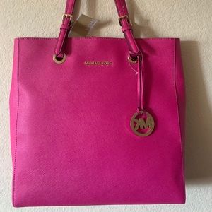 Michael Kors pink tote bag